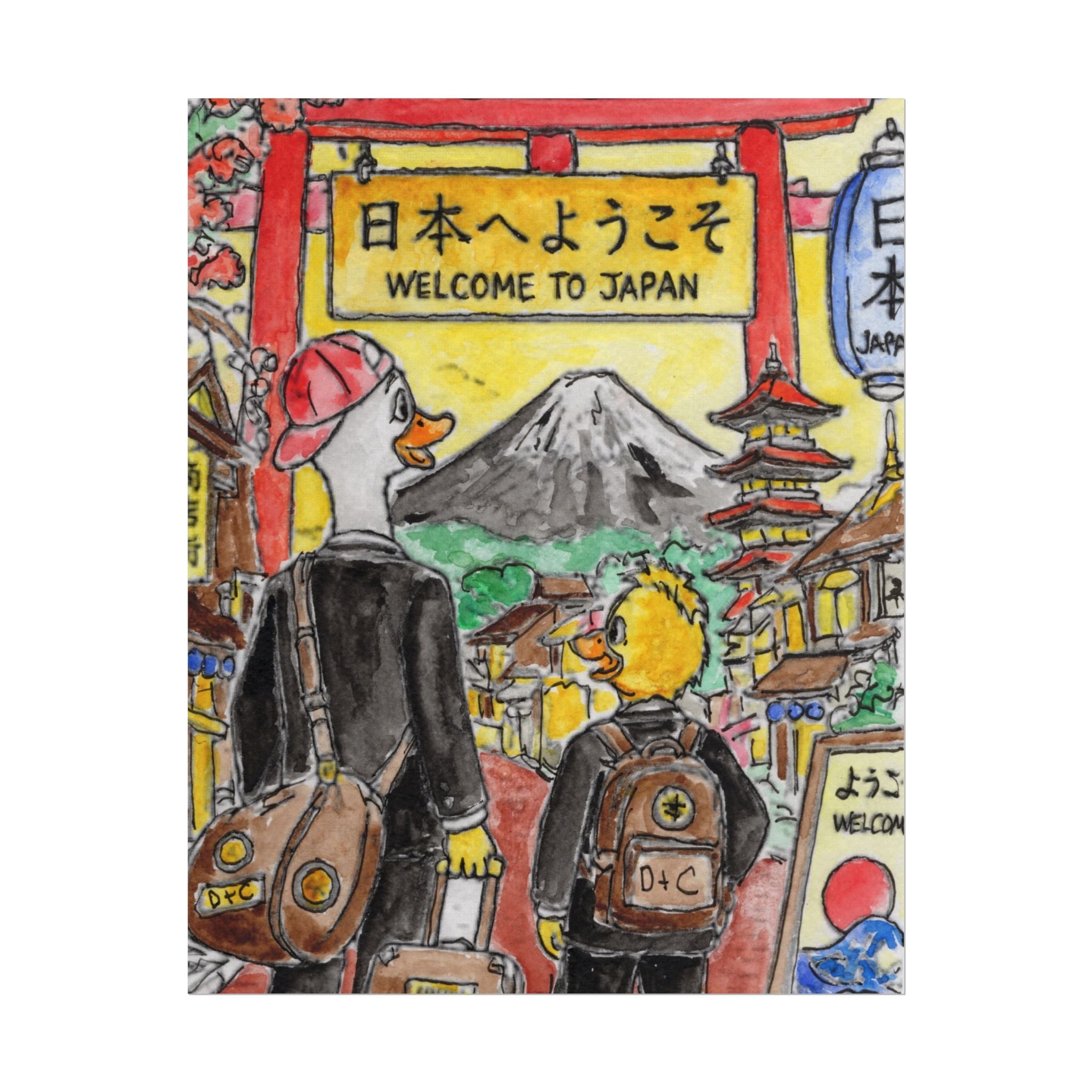 Welcome to Japan original artwork by Timothy Colomer