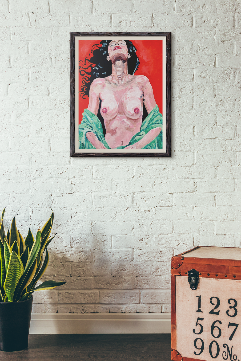 Nude with Green Silk art print by Timothy Colomer — view 3