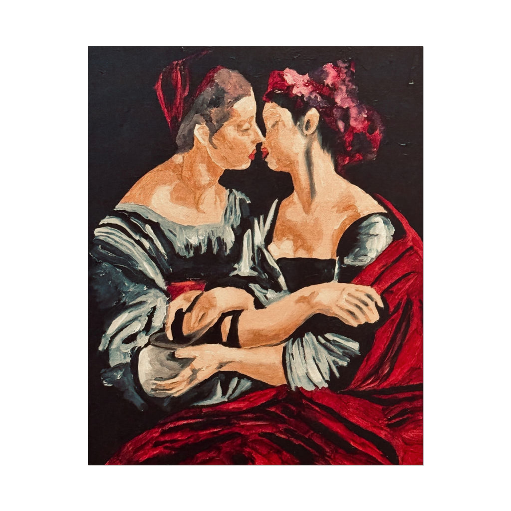 Two Maidens at the Fountain of Affection art print by Timothy Colomer