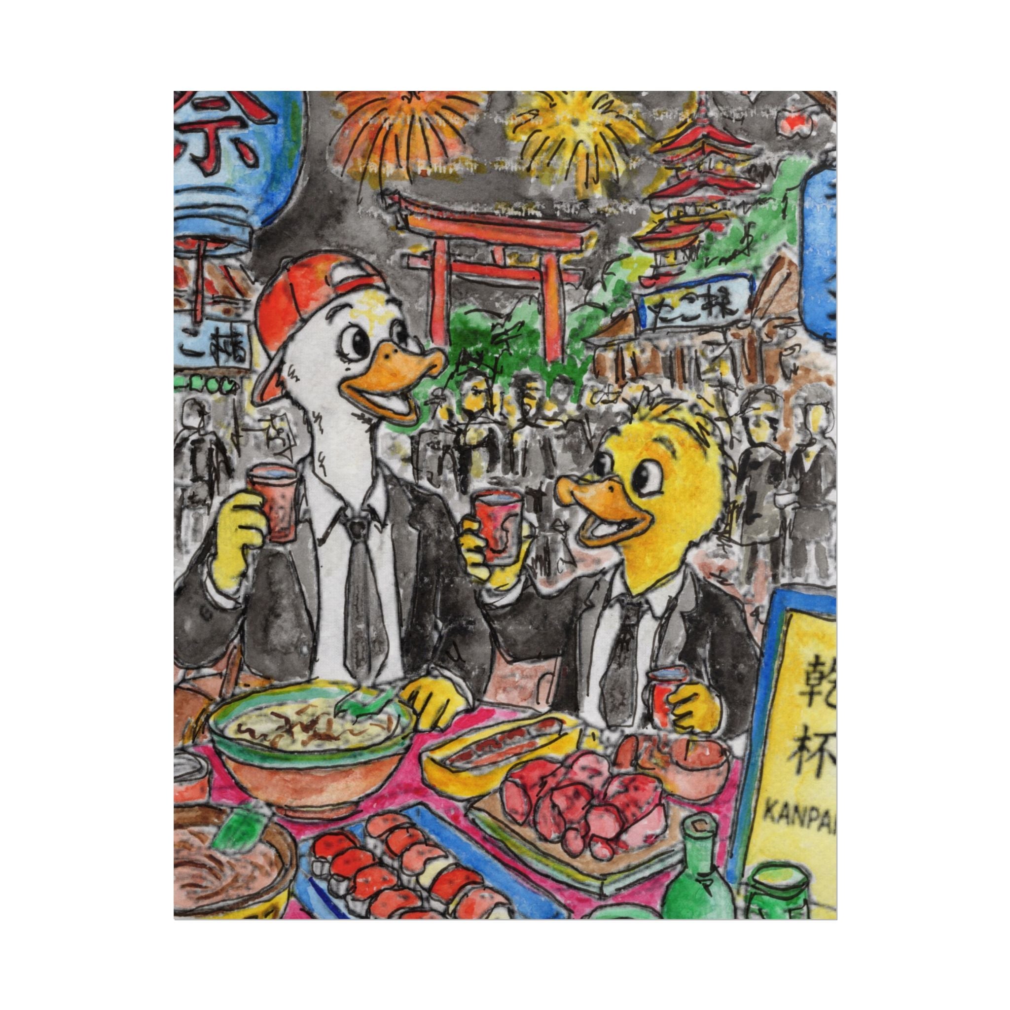 Kanpai original artwork by Timothy Colomer
