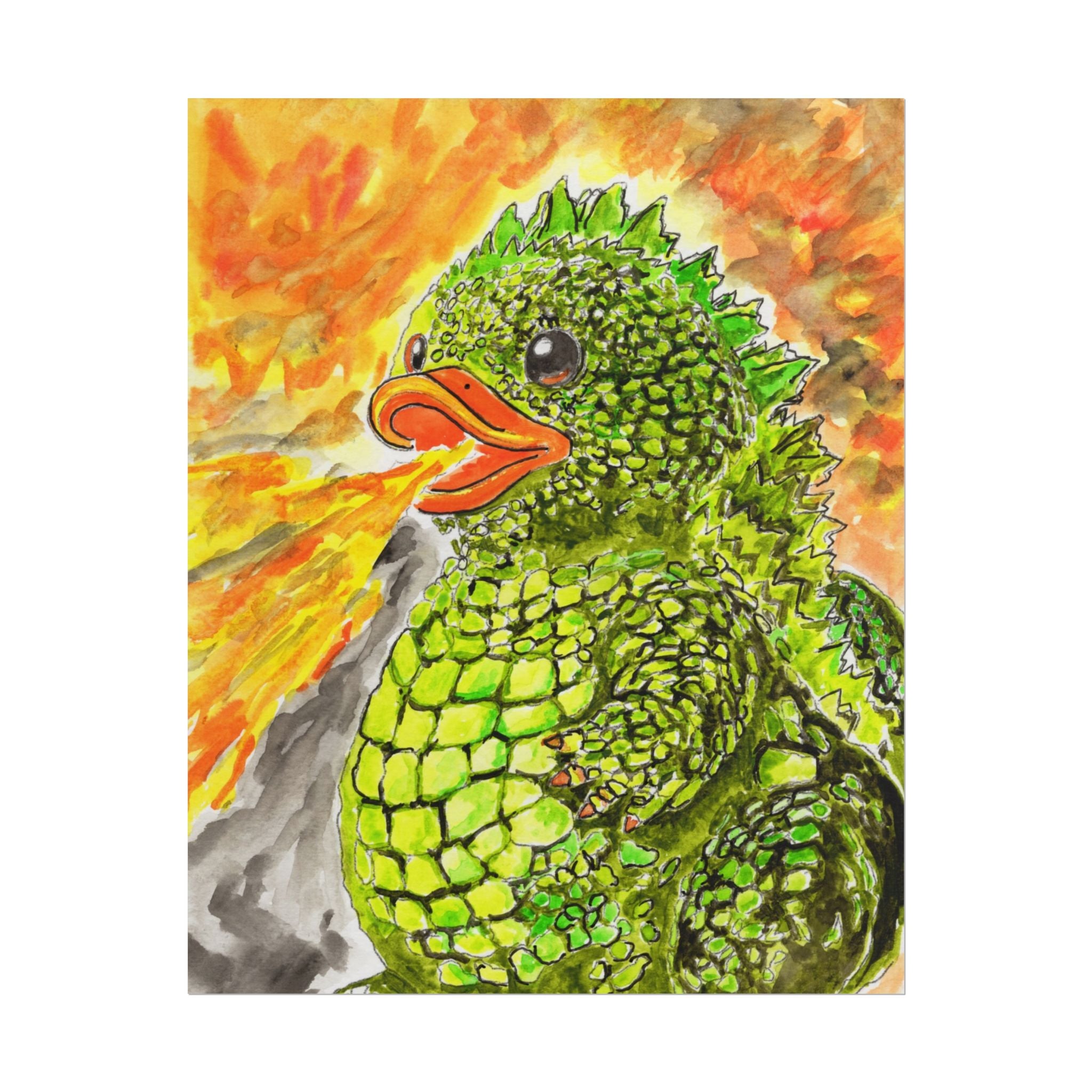 DuckZilla original artwork by Timothy Colomer