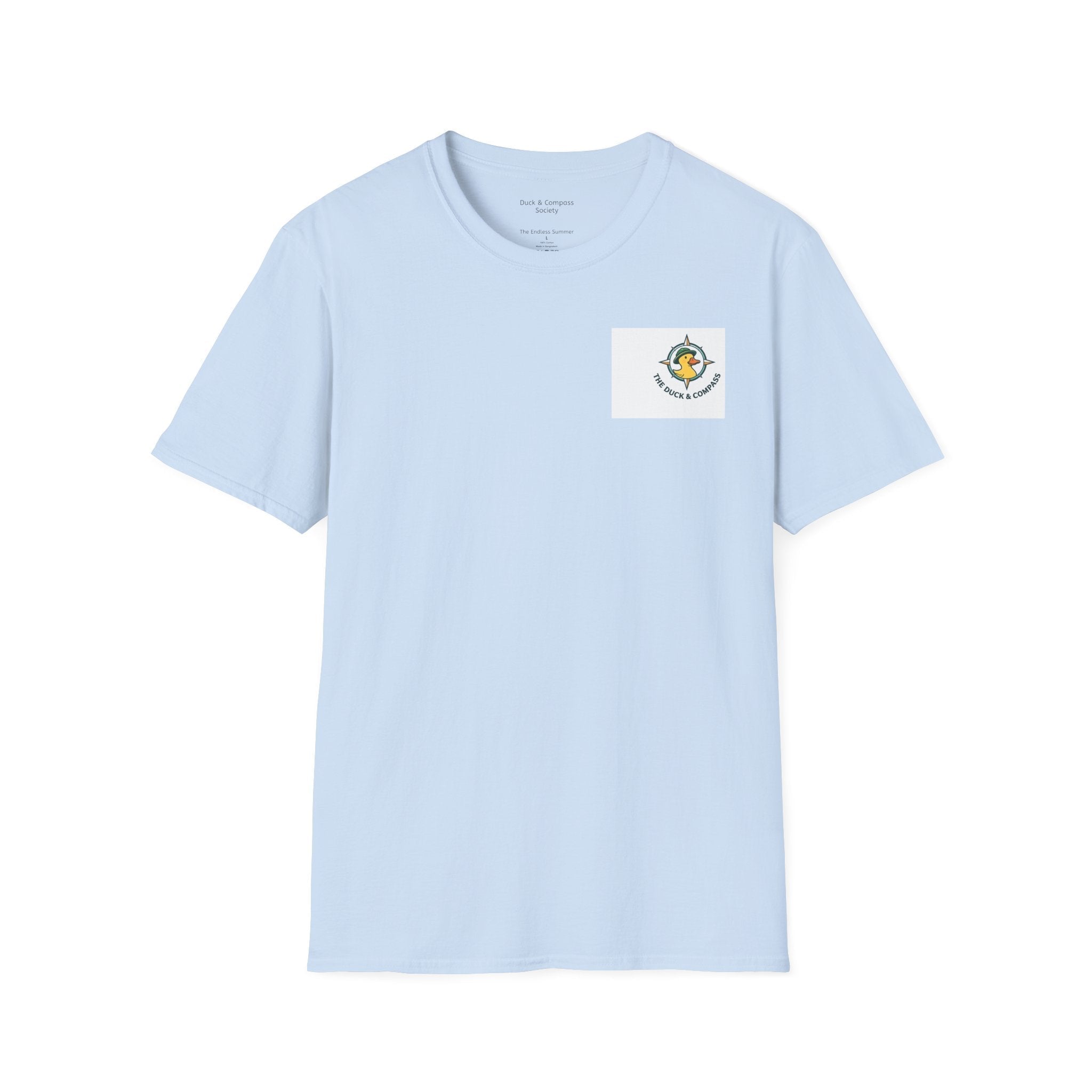 “Beach Day – Robert & Crew” Premium Tee T-Shirt hand painted duck art card, collectible mini art, travel souvenir, cruise gift idea - The Duck & Compass Society