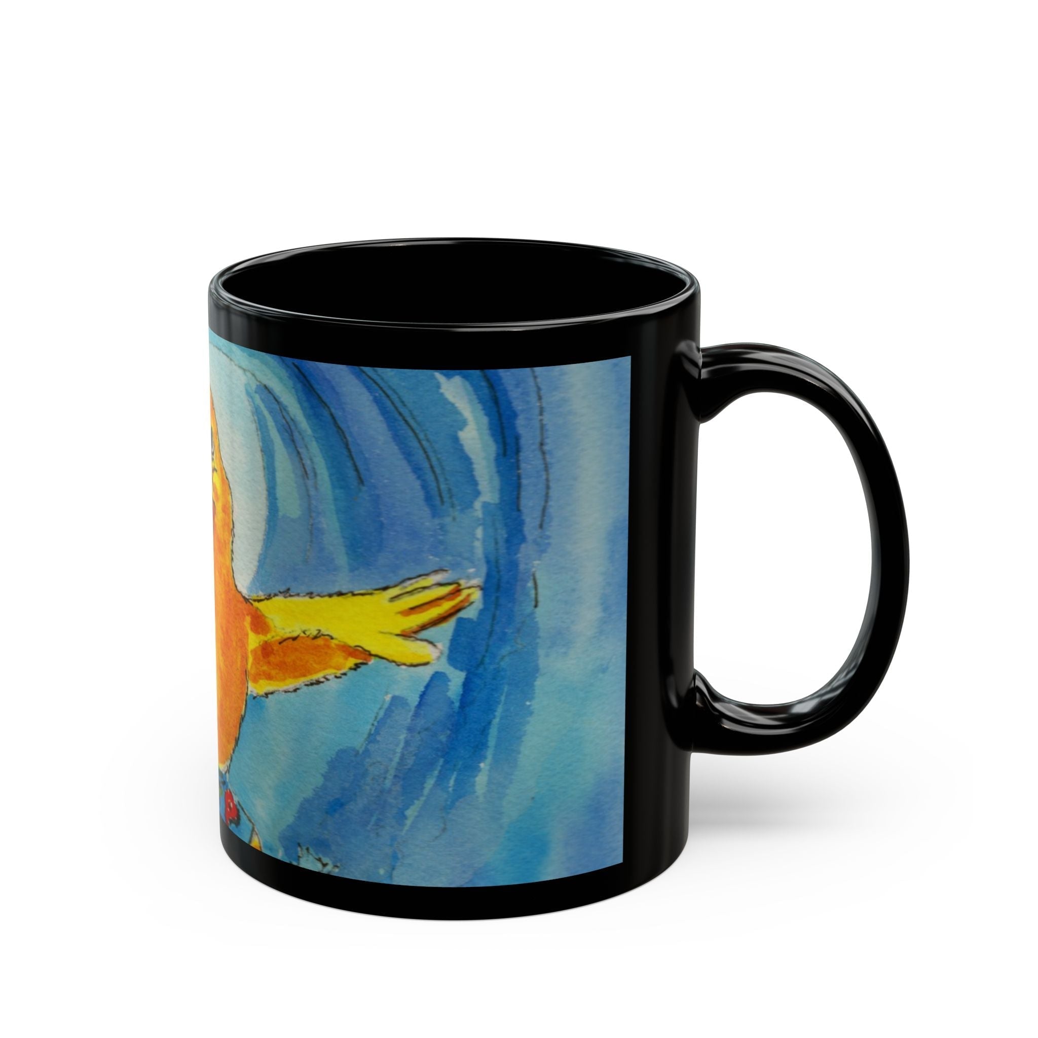 Dawn Patrol Coffee Mug Mug hand painted duck art card, collectible mini art, travel souvenir, cruise gift idea - The Duck & Compass Society