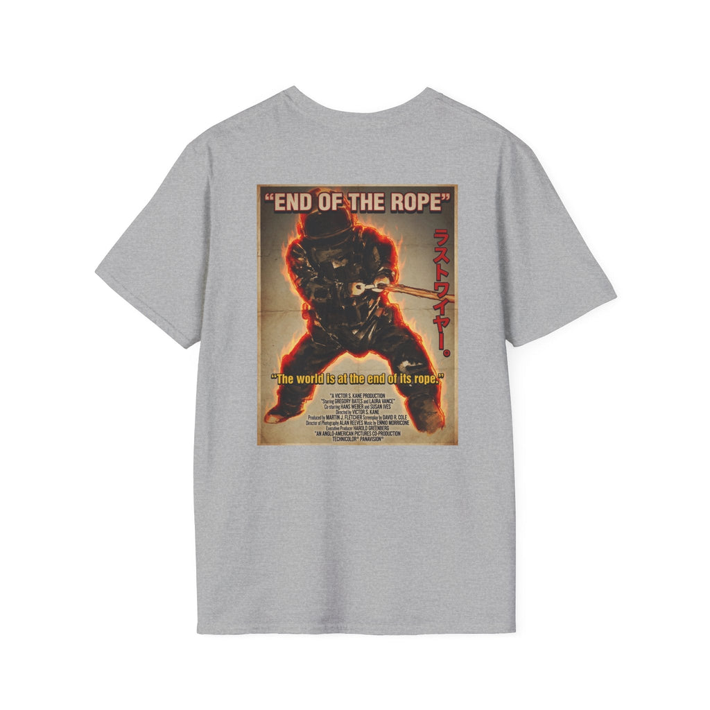 “End of the Rope” Vintage EOD Action Poster T-Shirt – Retro Bomb Squad Graphic Tee T-Shirt hand painted duck art card, collectible mini art, travel souvenir, cruise gift idea - The Duck & Compass Society