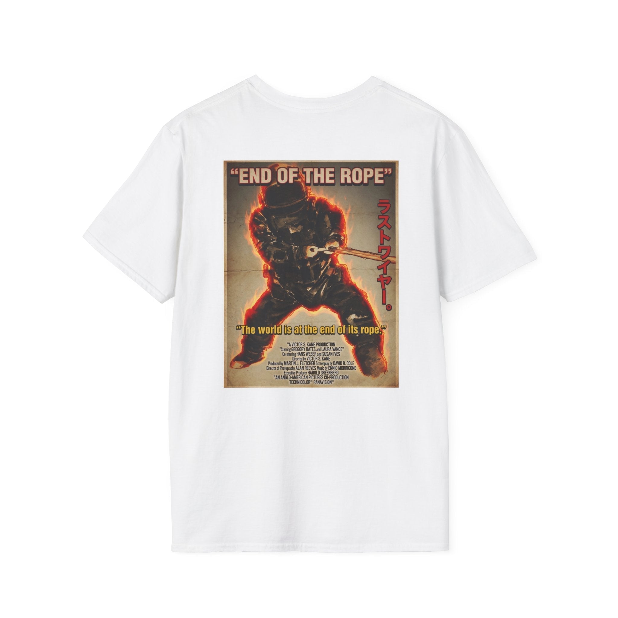 “End of the Rope” Vintage EOD Action Poster T-Shirt – Retro Bomb Squad Graphic Tee T-Shirt hand painted duck art card, collectible mini art, travel souvenir, cruise gift idea - The Duck & Compass Society