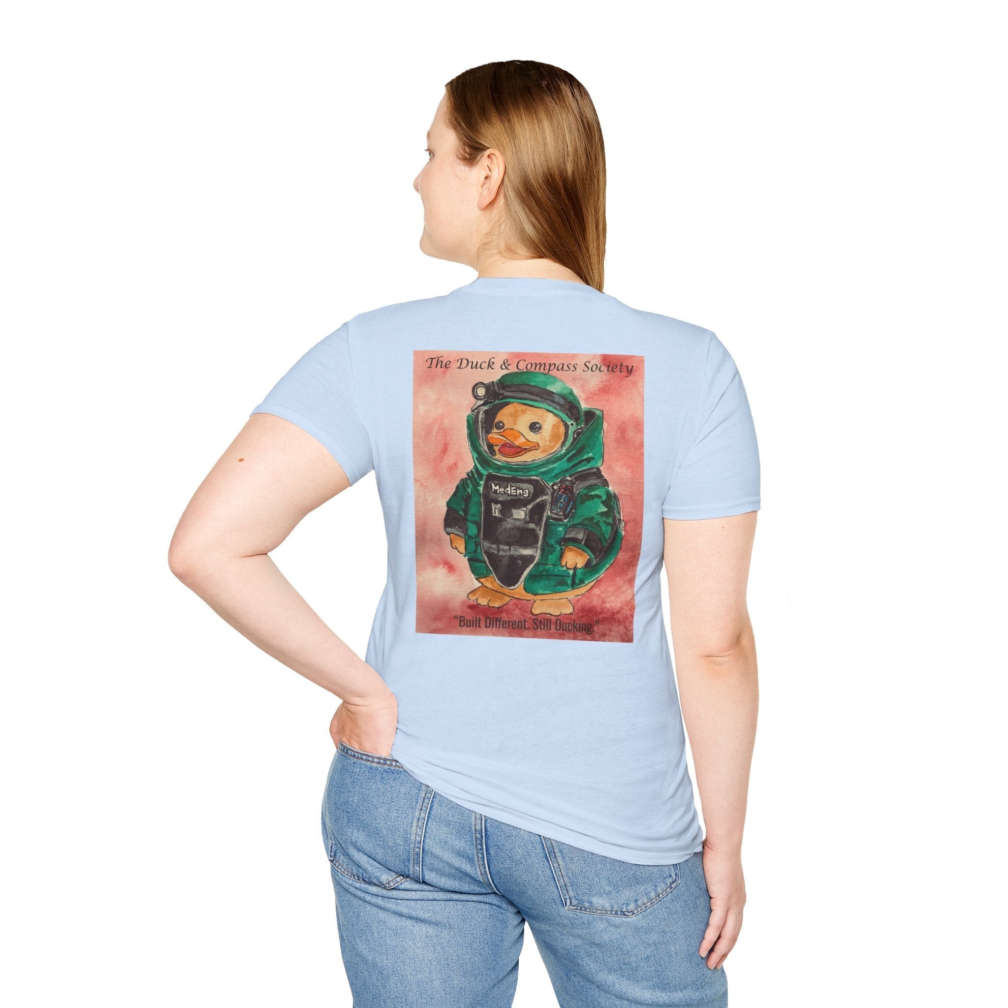 Rendered Safe Founder Edition - Premium Tee T-Shirt hand painted duck art card, collectible mini art, travel souvenir, cruise gift idea - The Duck & Compass Society