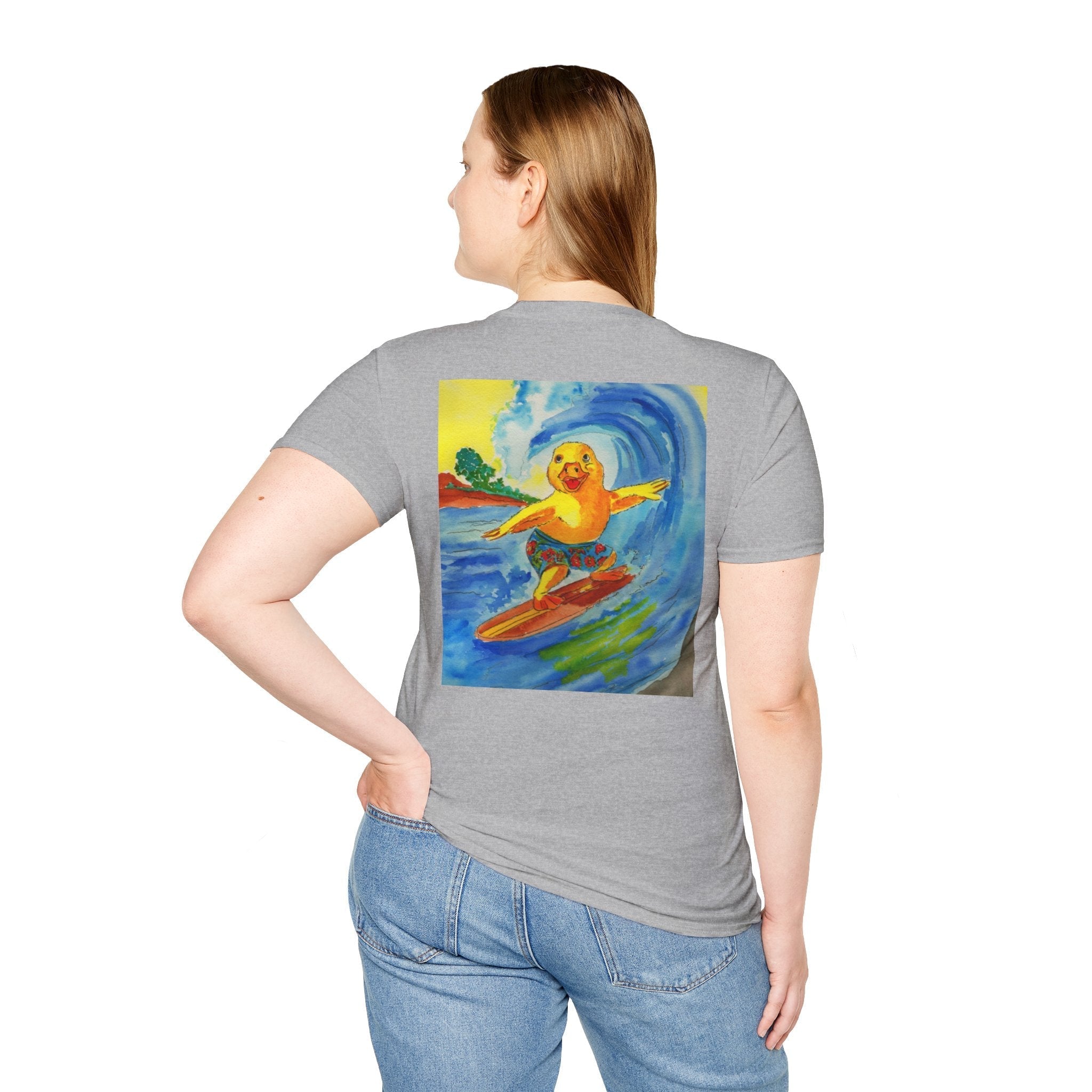 Robert Tubed - Premium Tee T-Shirt hand painted duck art card, collectible mini art, travel souvenir, cruise gift idea - The Duck & Compass Society