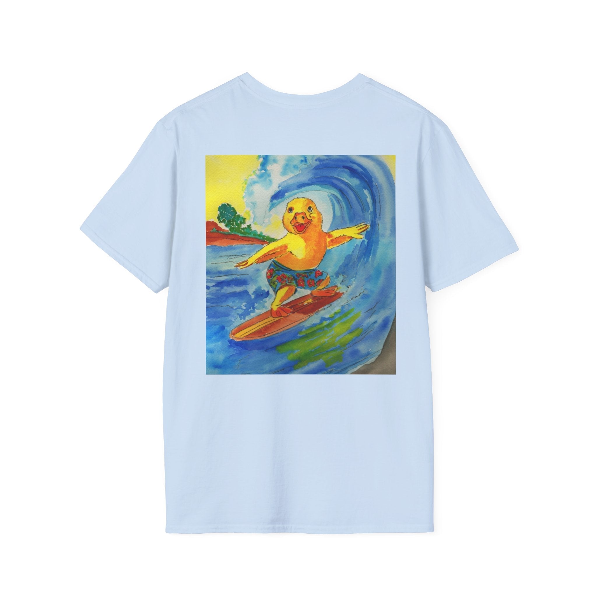 Robert Tubed - Premium Tee T-Shirt hand painted duck art card, collectible mini art, travel souvenir, cruise gift idea - The Duck & Compass Society