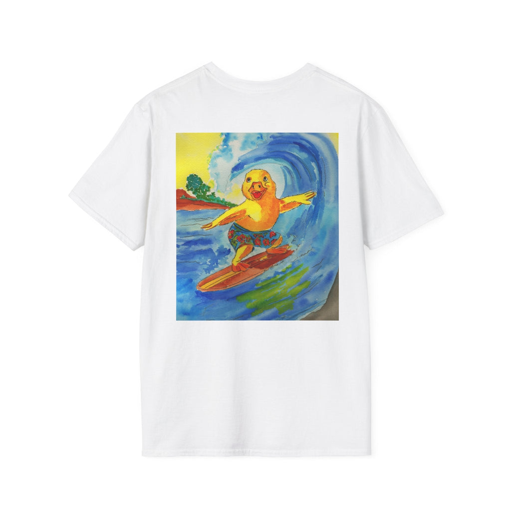Robert Tubed - Premium Tee T-Shirt hand painted duck art card, collectible mini art, travel souvenir, cruise gift idea - The Duck & Compass Society