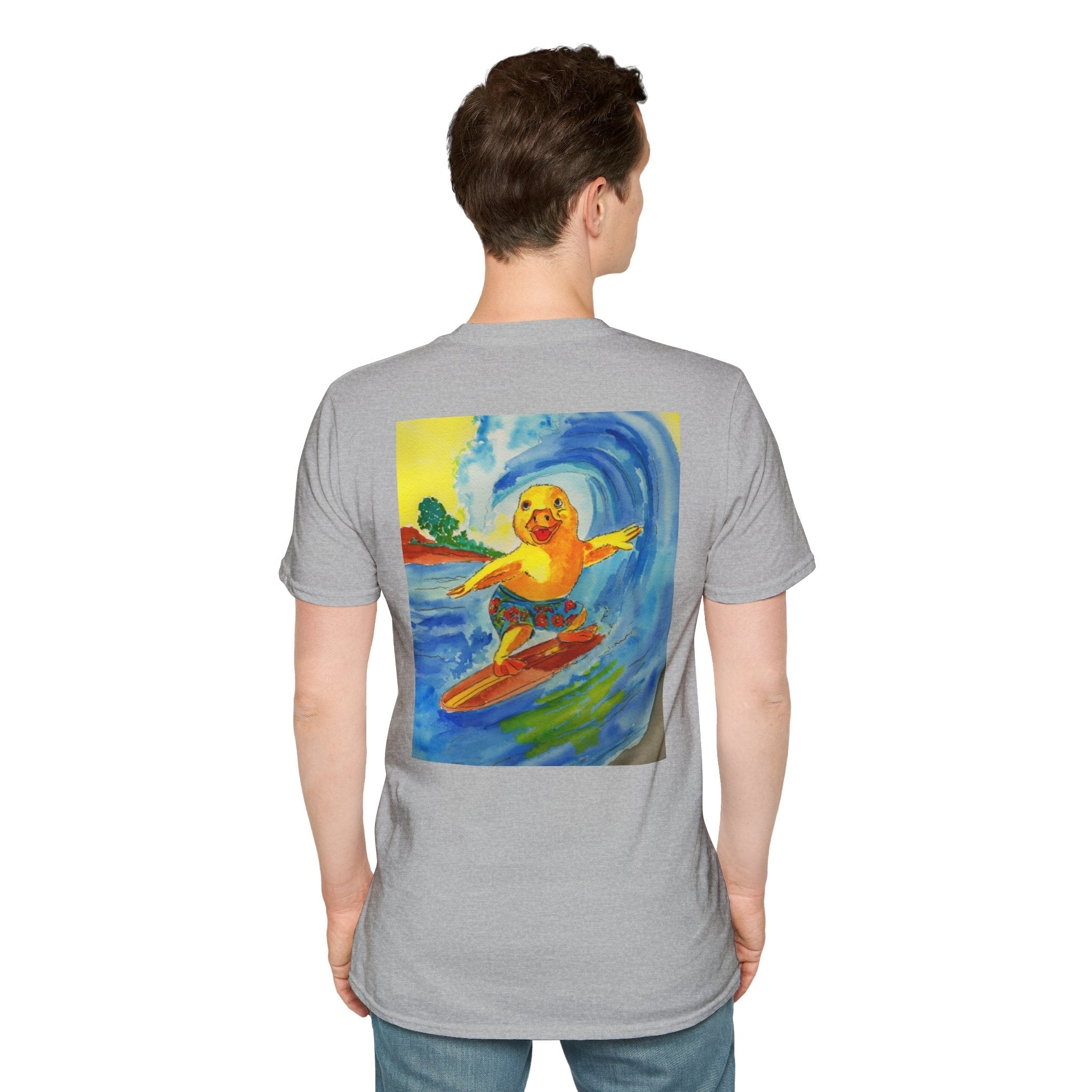 Robert Tubed - Premium Tee T-Shirt hand painted duck art card, collectible mini art, travel souvenir, cruise gift idea - The Duck & Compass Society