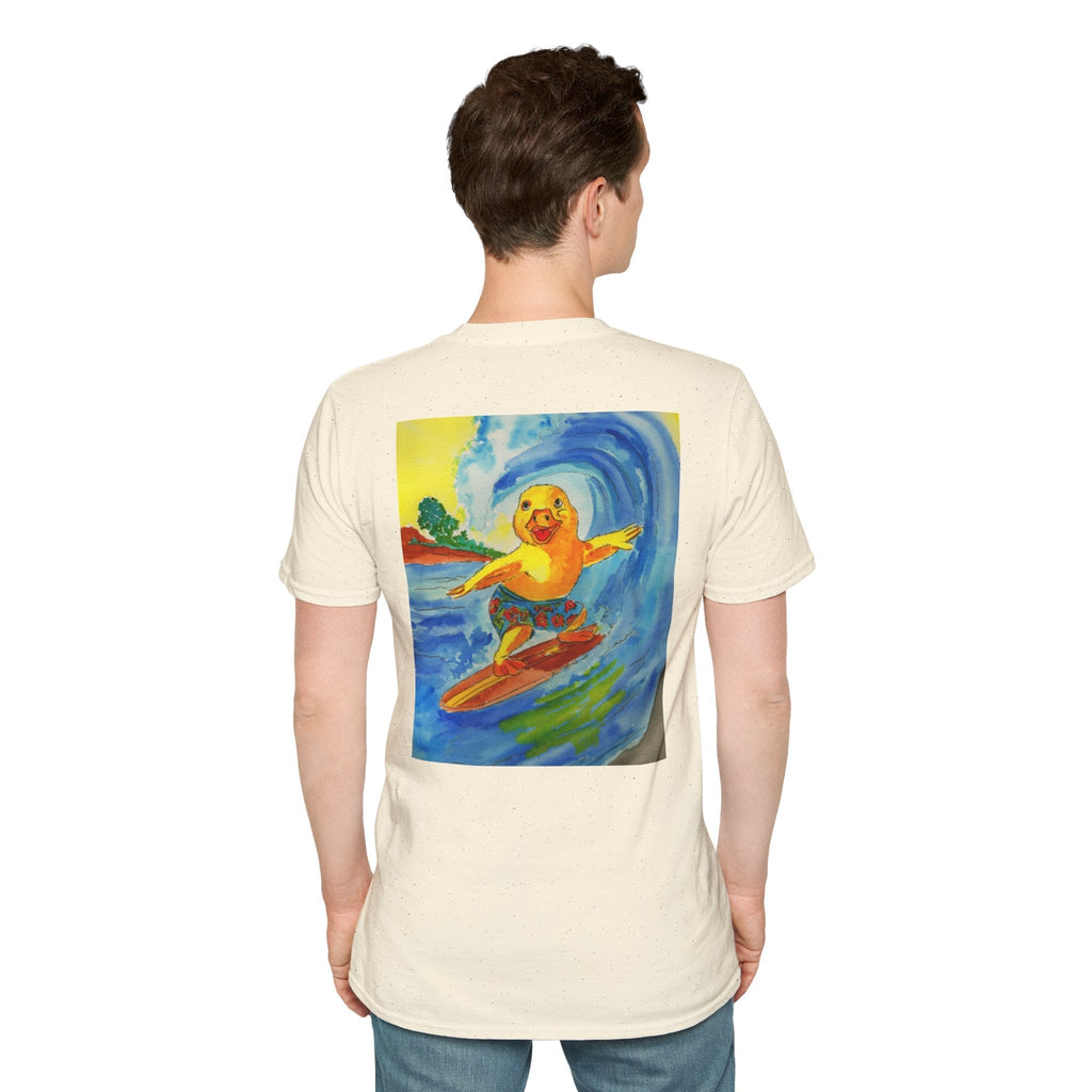 Robert Tubed - Premium Tee T-Shirt hand painted duck art card, collectible mini art, travel souvenir, cruise gift idea - The Duck & Compass Society