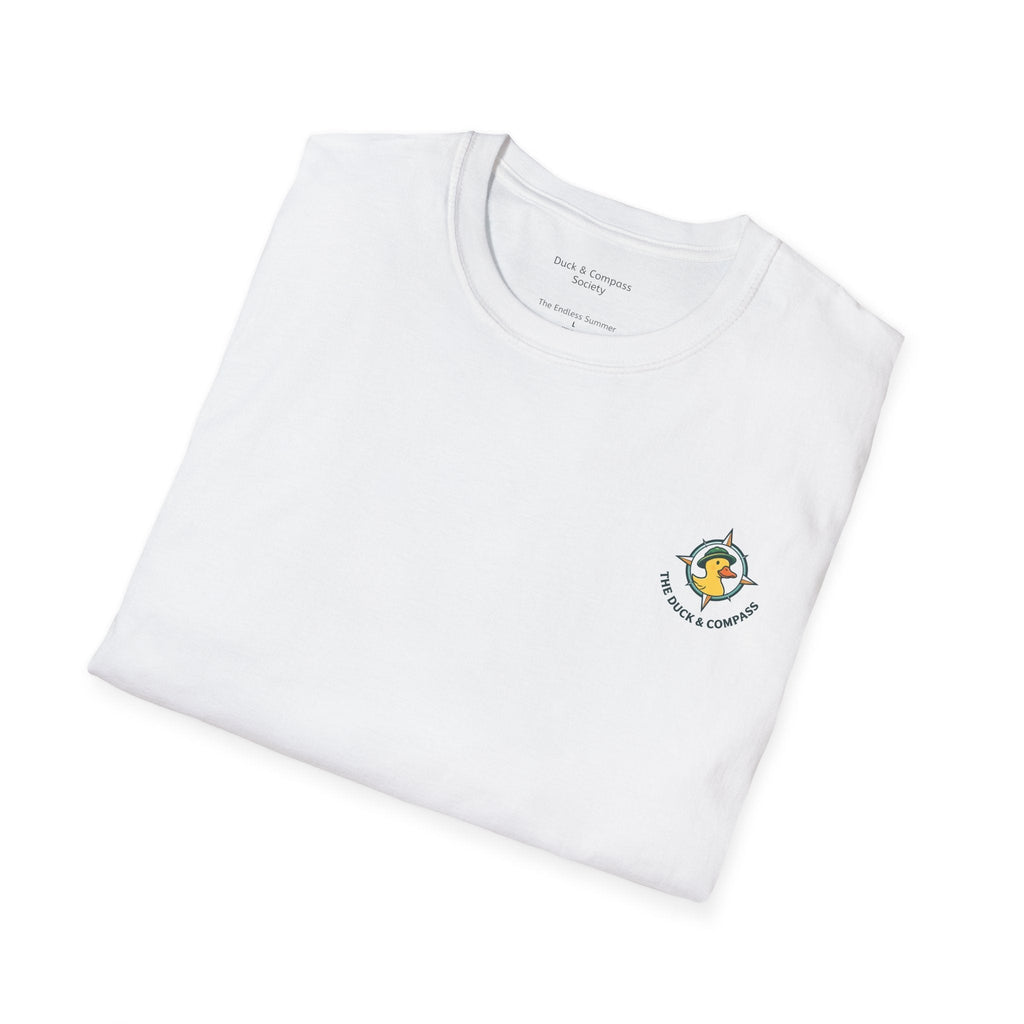 The Catch – Robert & Mike - Premium Tee T-Shirt hand painted duck art card, collectible mini art, travel souvenir, cruise gift idea - The Duck & Compass Society
