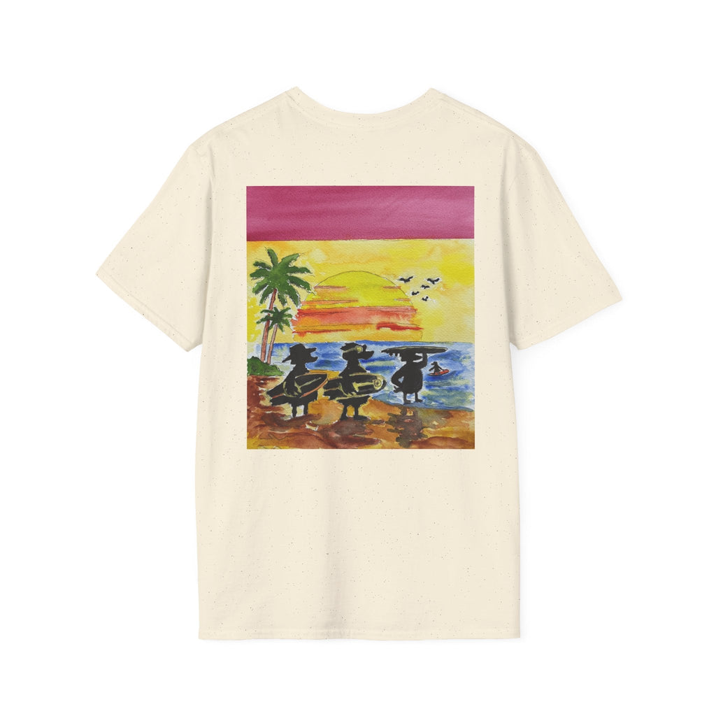 The Horizon – Premium Tee T-Shirt hand painted duck art card, collectible mini art, travel souvenir, cruise gift idea - The Duck & Compass Society