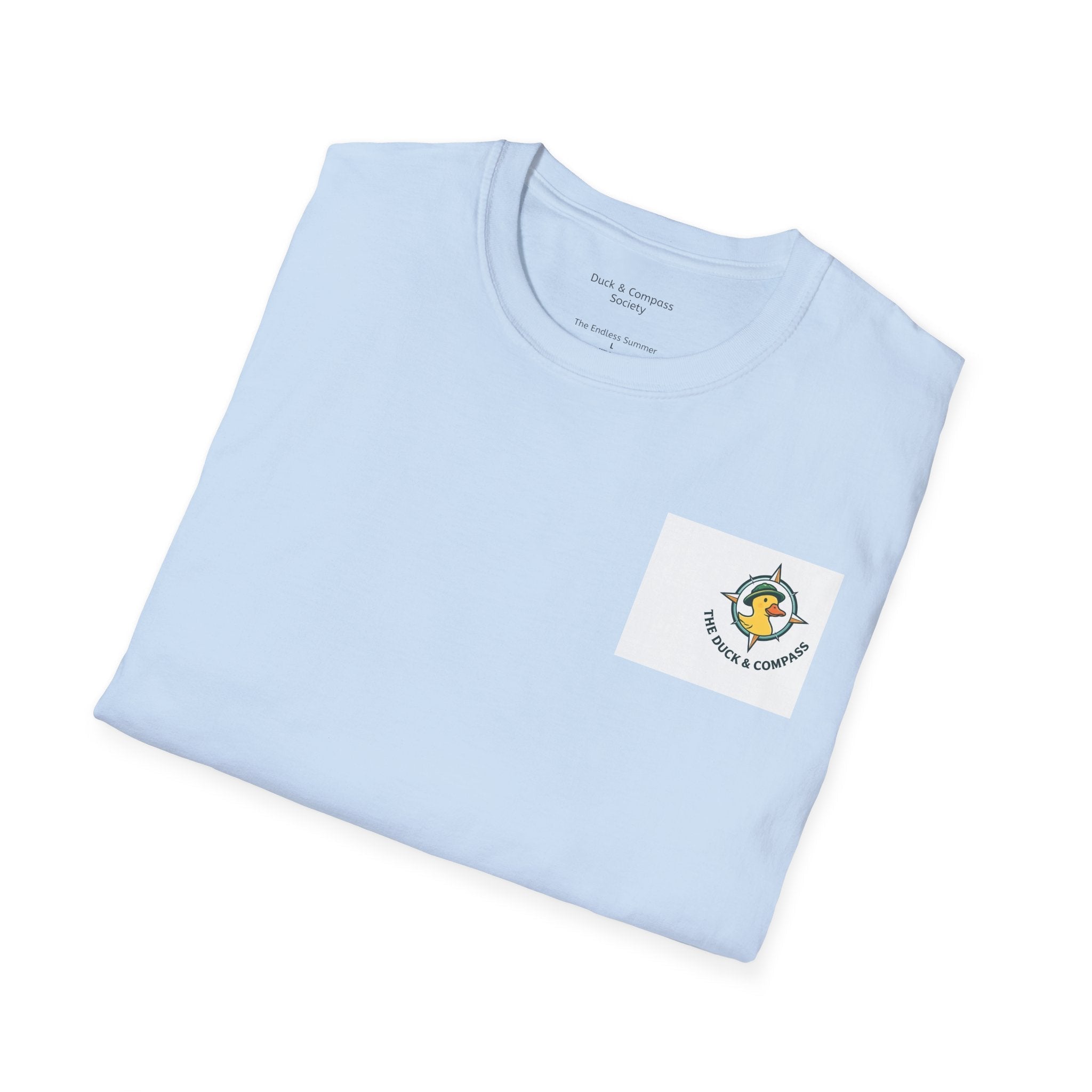 The Horizon – Premium Tee T-Shirt hand painted duck art card, collectible mini art, travel souvenir, cruise gift idea - The Duck & Compass Society