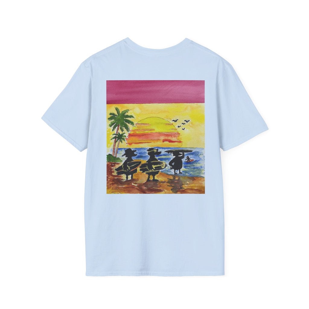 The Horizon – Premium Tee T-Shirt hand painted duck art card, collectible mini art, travel souvenir, cruise gift idea - The Duck & Compass Society