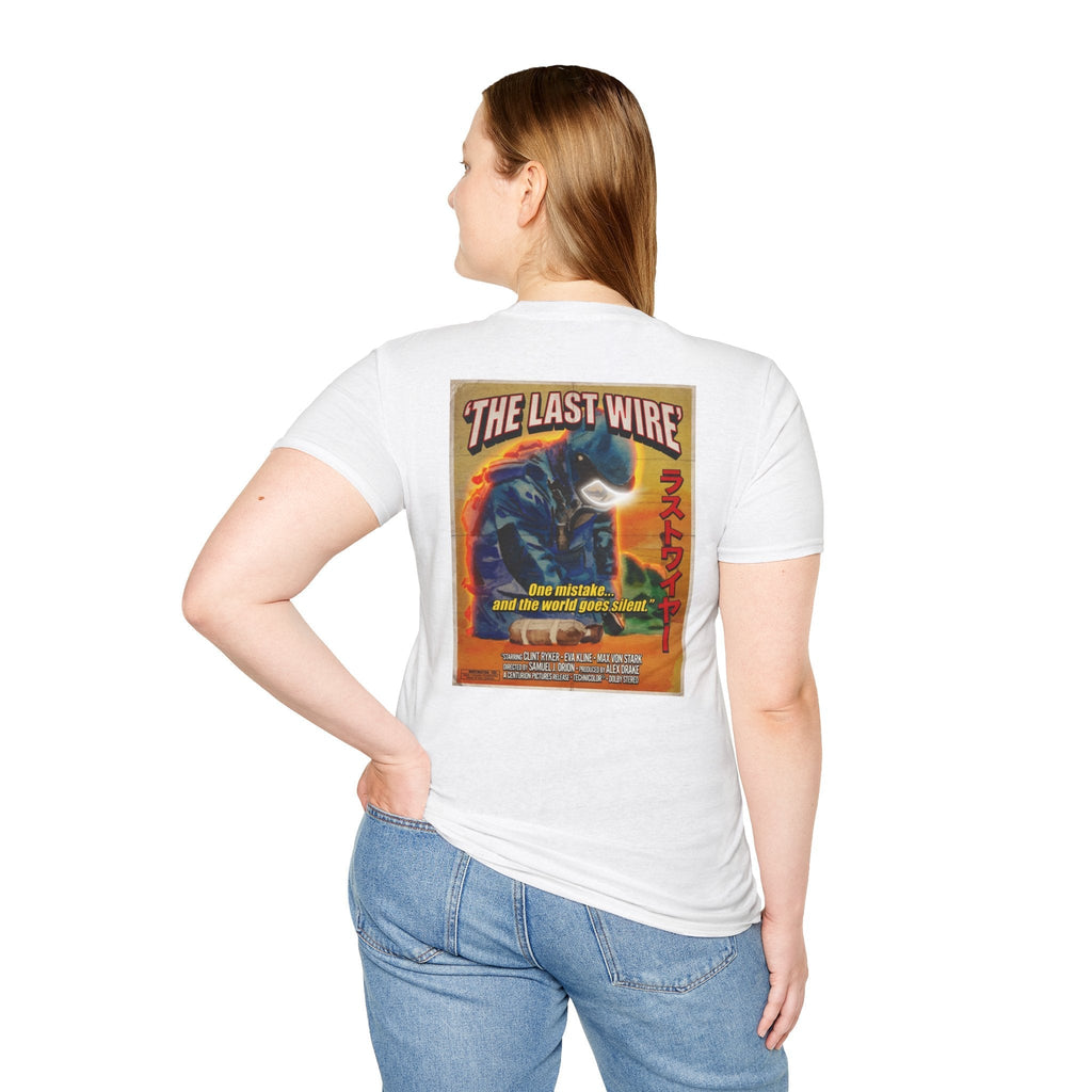 “The Last Wire” Vintage EOD Action Poster T-Shirt – Retro Bomb Squad Graphic Tee T-Shirt hand painted duck art card, collectible mini art, travel souvenir, cruise gift idea - The Duck & Compass Society