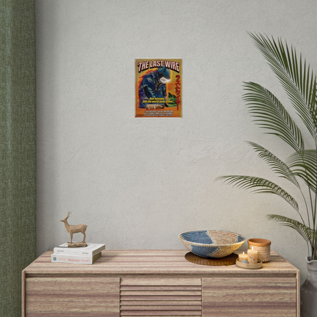 The Last Wire – Vintage EOD Movie Poster Print by Timothy Colomer Poster hand painted duck art card, collectible mini art, travel souvenir, cruise gift idea - The Duck & Compass Society