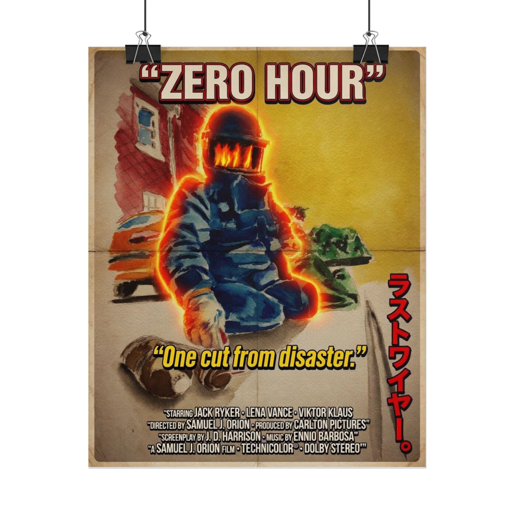 Zero Hour – Vintage Disaster Movie Poster Print by Timothy Colomer Poster hand painted duck art card, collectible mini art, travel souvenir, cruise gift idea - The Duck & Compass Society